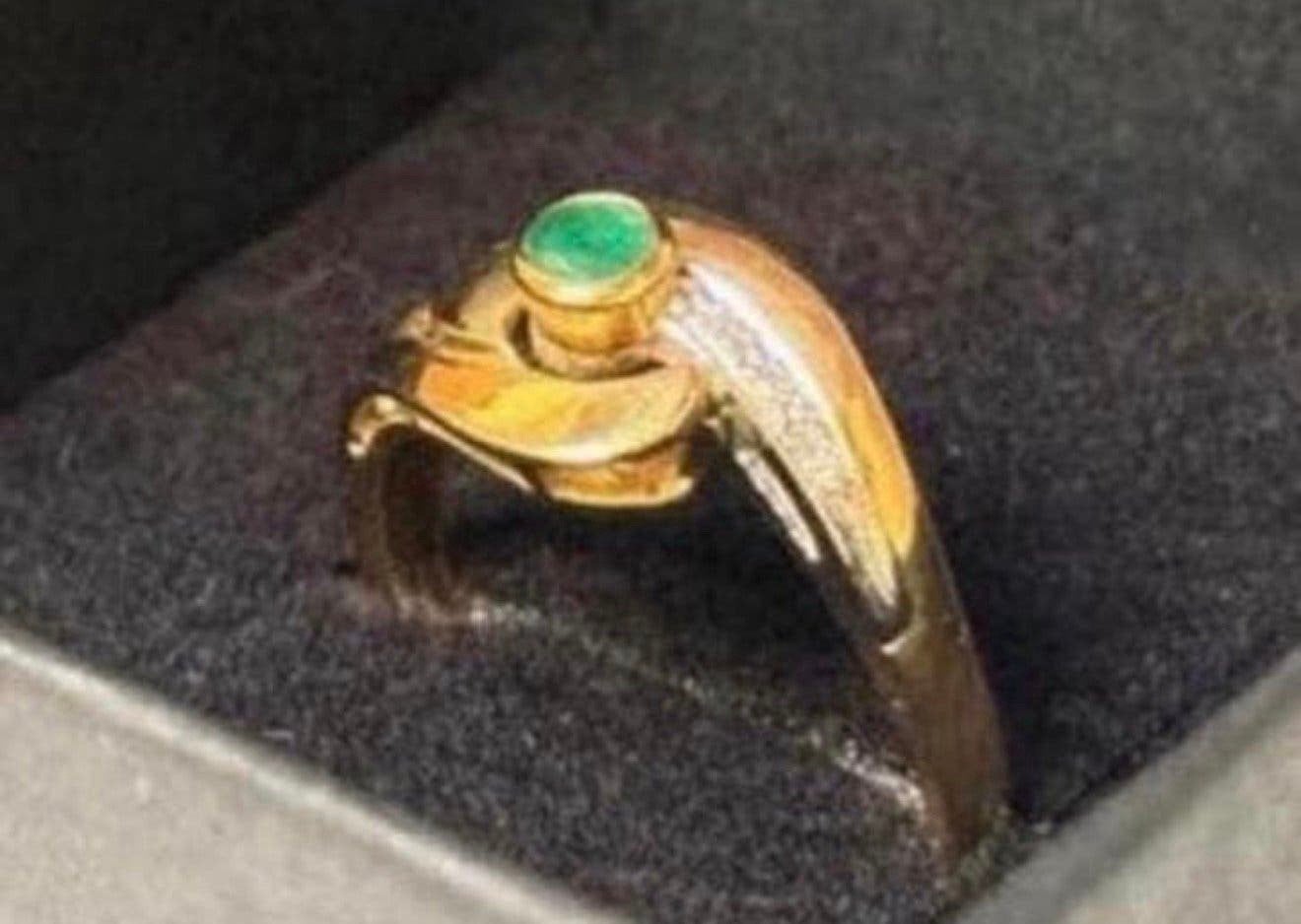 Prachtige 18 karaat gouden ring met diamanten en smaragd!, Ophalen of Verzenden, 17 tot 18, Met edelsteen, Dame