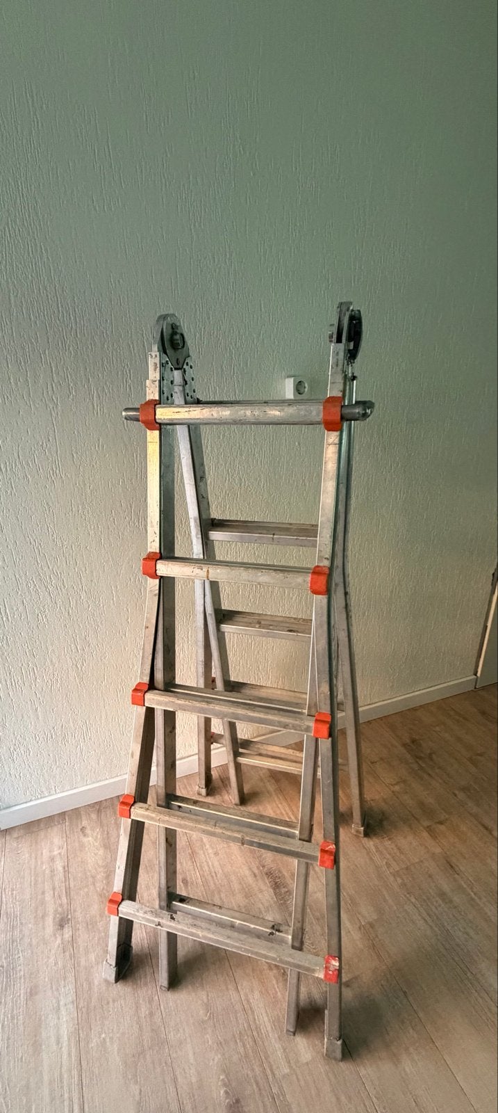 WAKÜ Uitschuifbare Trap/Ladder 5 Treden - 450 cm, Ophalen, Gebruikt, Trap, Opvouwbaar of Inschuifbaar