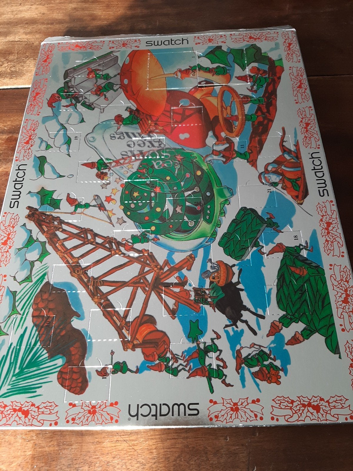 Vintage Swatch Seasons kerst Adventskalender Horlog, Kunststof, Polshorloge, Swatch, Kunststof