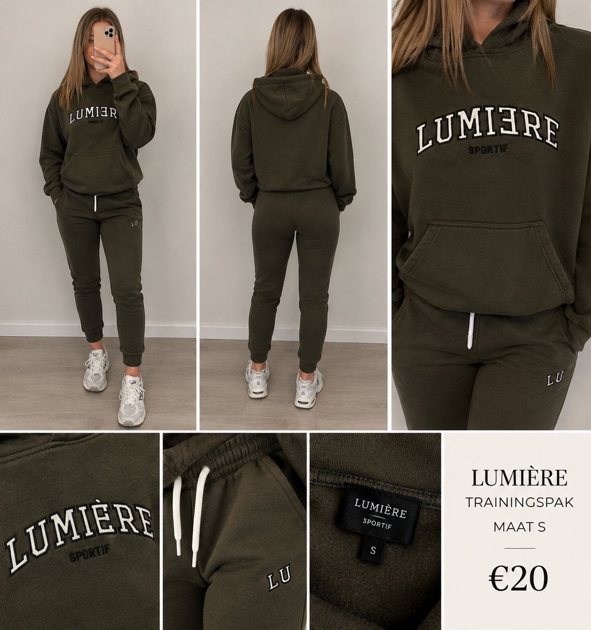 Lumière Sportief Trainingspak Maat S, Ophalen of Verzenden, Gedragen, Maat 36 (S)