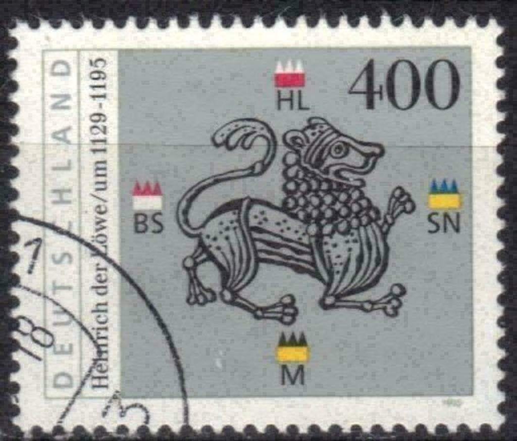Duitsland 1995 - Yvert 1637 - Hendrik de Leeuw (ST), Verzenden, 1990 tot heden, Gestempeld