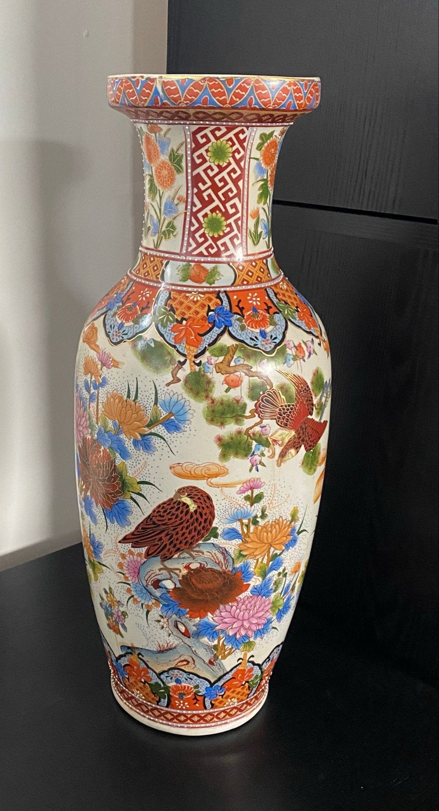 Grote Chinese vaas, handgeschilderd, Ming Dynastie stijl, Antiek en Kunst, Ophalen