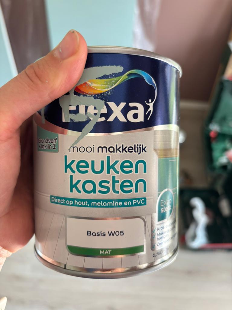 Blauwe keukenkasten verf, Ophalen of Verzenden, Zo goed als nieuw, Gehele gezicht
