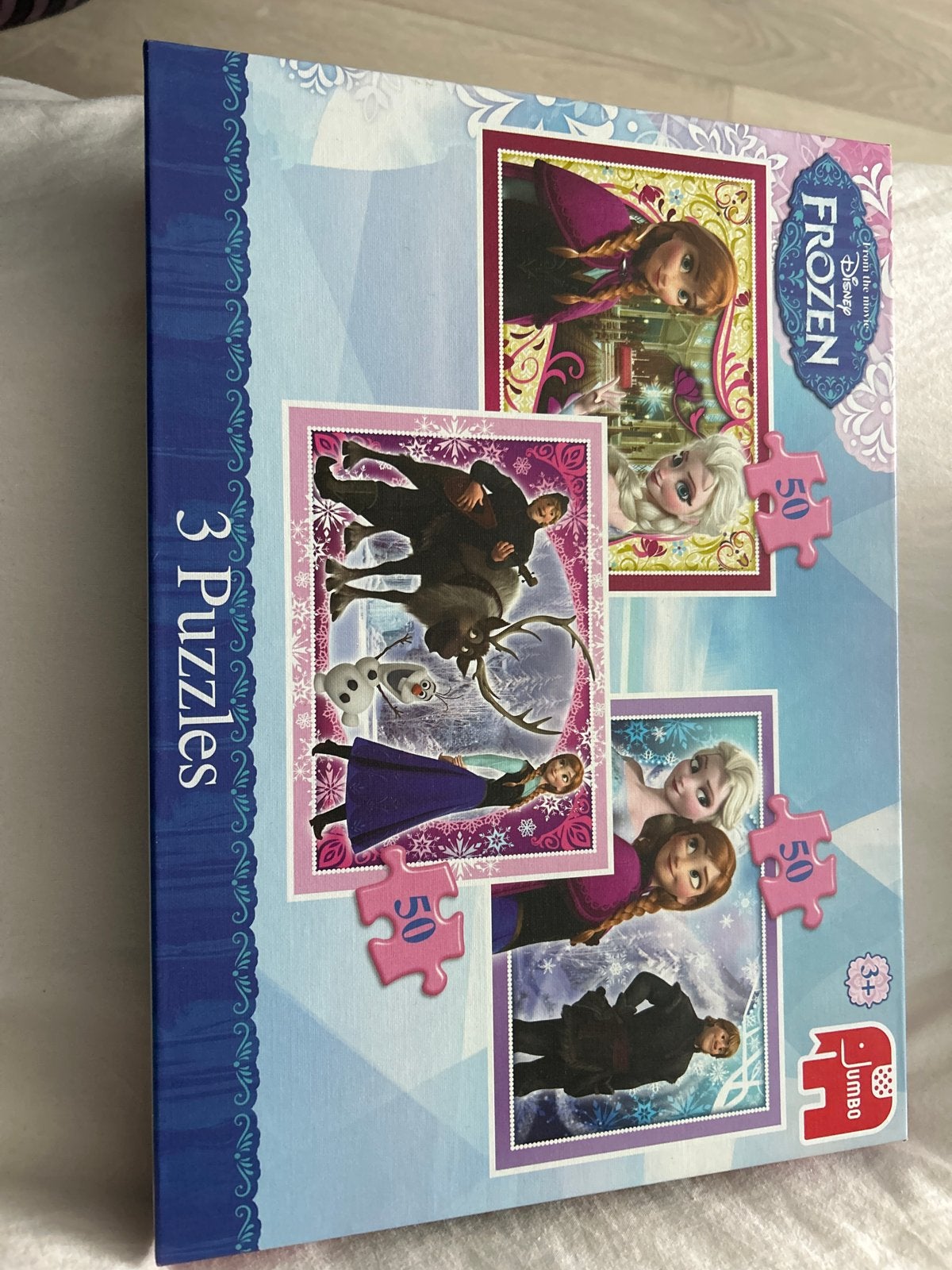 Disney Frozen 3 Puzzels - 50 stukjes per puzzel, Ophalen of Verzenden, 10 tot 50 stukjes, Zo goed als nieuw, 2 tot 4 jaar