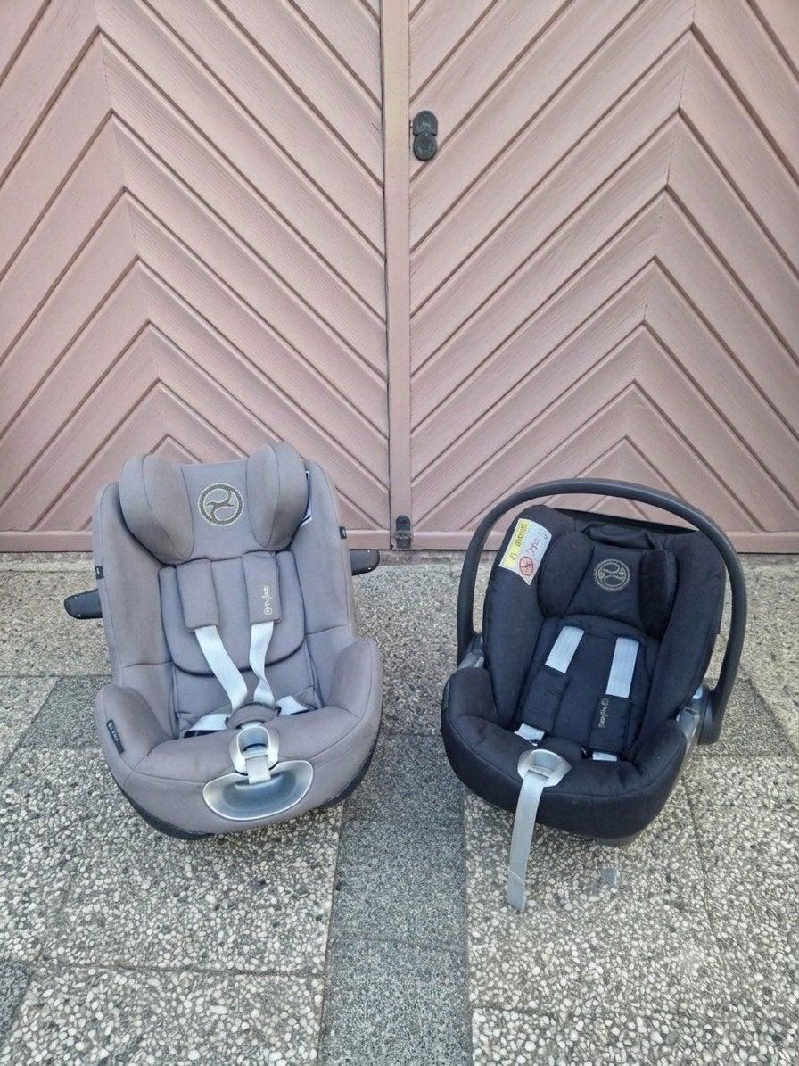 Cybex set: Cloud Z en Sirona Z i-Size, Gebruikt, Afneembare rugleuning, Isofix, 0 t/m 13 kg