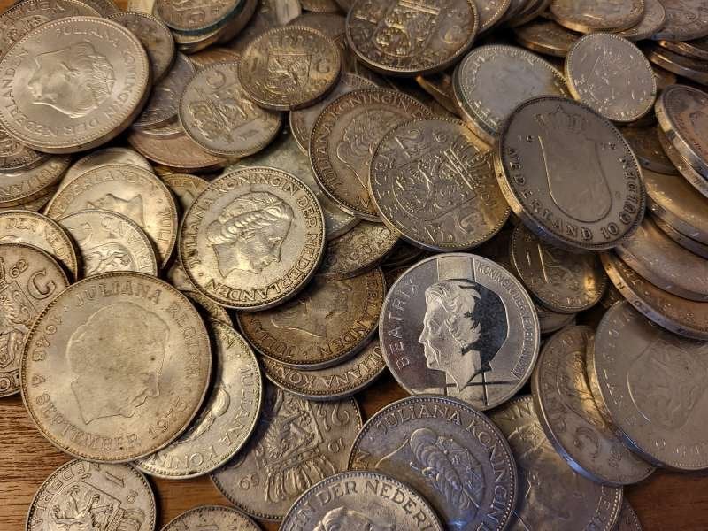 5 kilo netto zilvergeld Nederland, Postzegels en Munten, Koningin Juliana, Setje, Zilver, Overige waardes