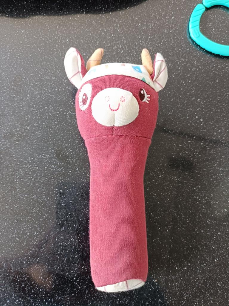 Speeltje lilliputiens, Ophalen of Verzenden, Zo goed als nieuw, Rammelaar, Met geluid