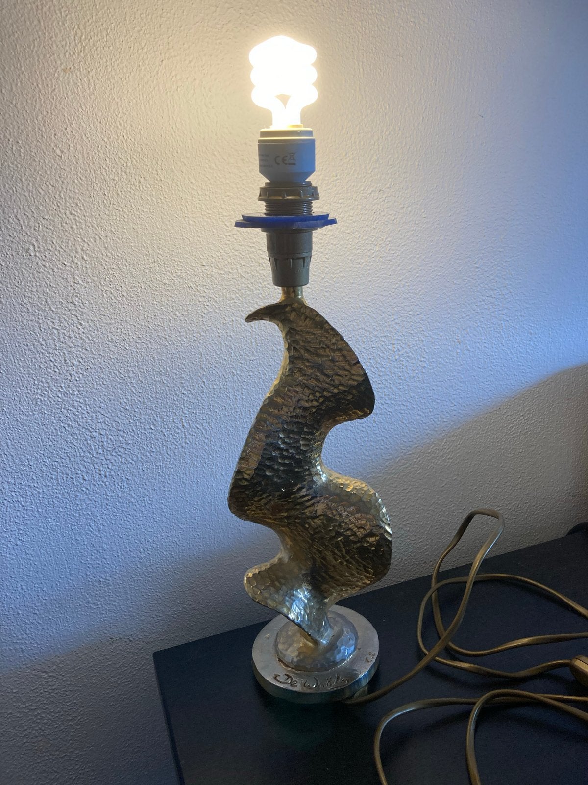 Fondica Fr Tafellamp, verguld brons, ontwerp Nicolas de Wael, Antiek en Kunst, Antiek | Lampen, Ophalen of Verzenden