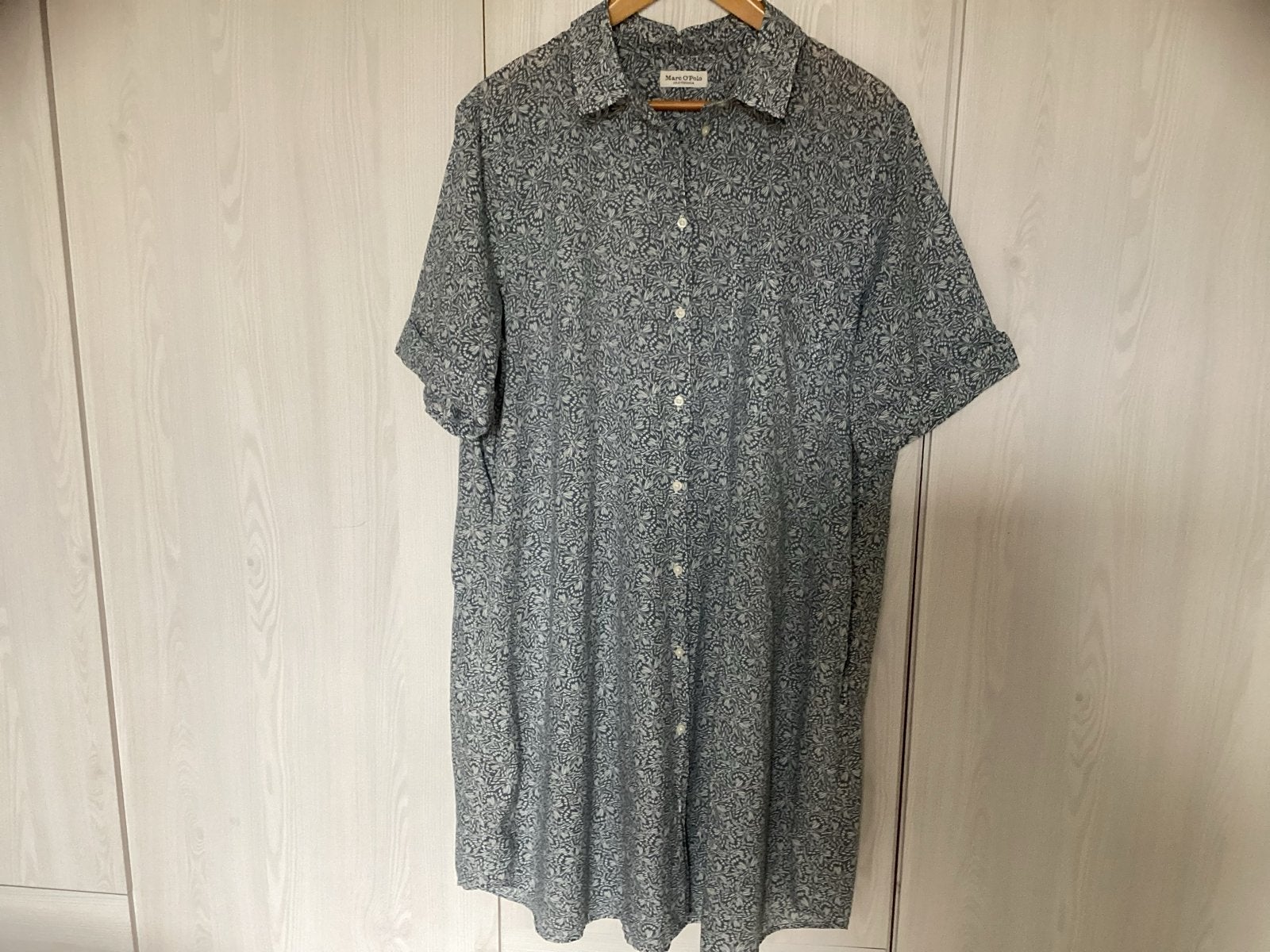 Marc O'Polo Jurk met Vlinderprint en Onderjurk, Ophalen of Verzenden, Zo goed als nieuw, Maat 46/48 (XL) of groter, Blauw