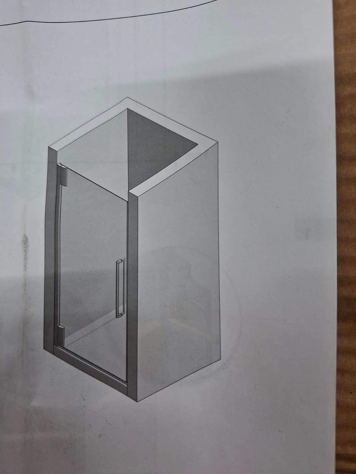 Douchecabine met glazen deur, Doe-het-zelf en Verbouw, Sanitair, Ophalen, Nieuw, Glas, Douche
