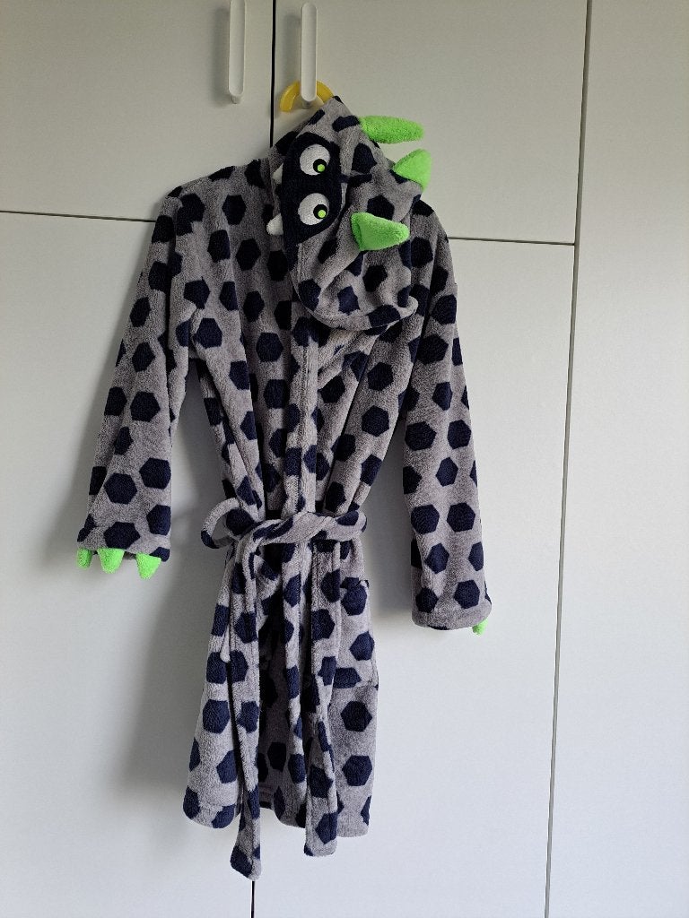 Badjas monster van Hema maat 122 128, Nacht- of Onderkleding, Gebruikt, Jongen of Meisje, Ophalen of Verzenden