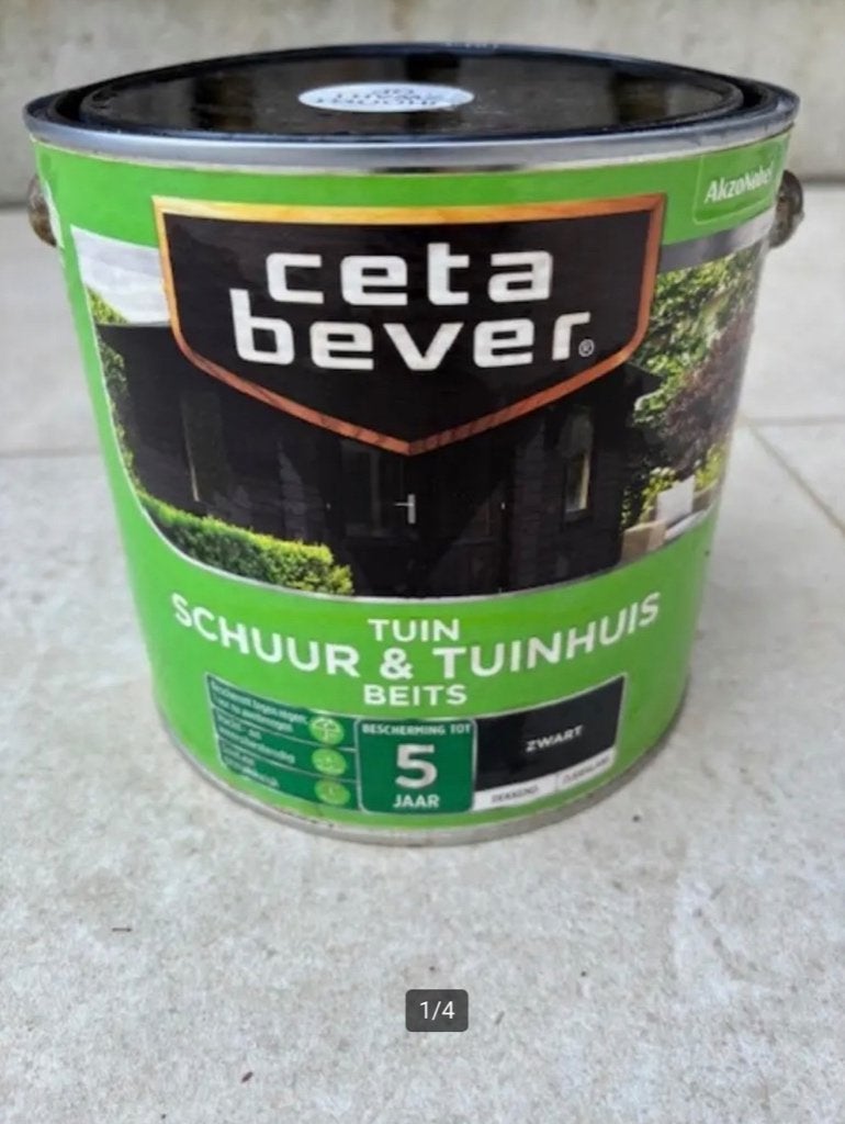 Ceta bever schuur en tuinhuis beits, zwart, 2,5 ltr, Ophalen, Zwart, Nieuw, Beits