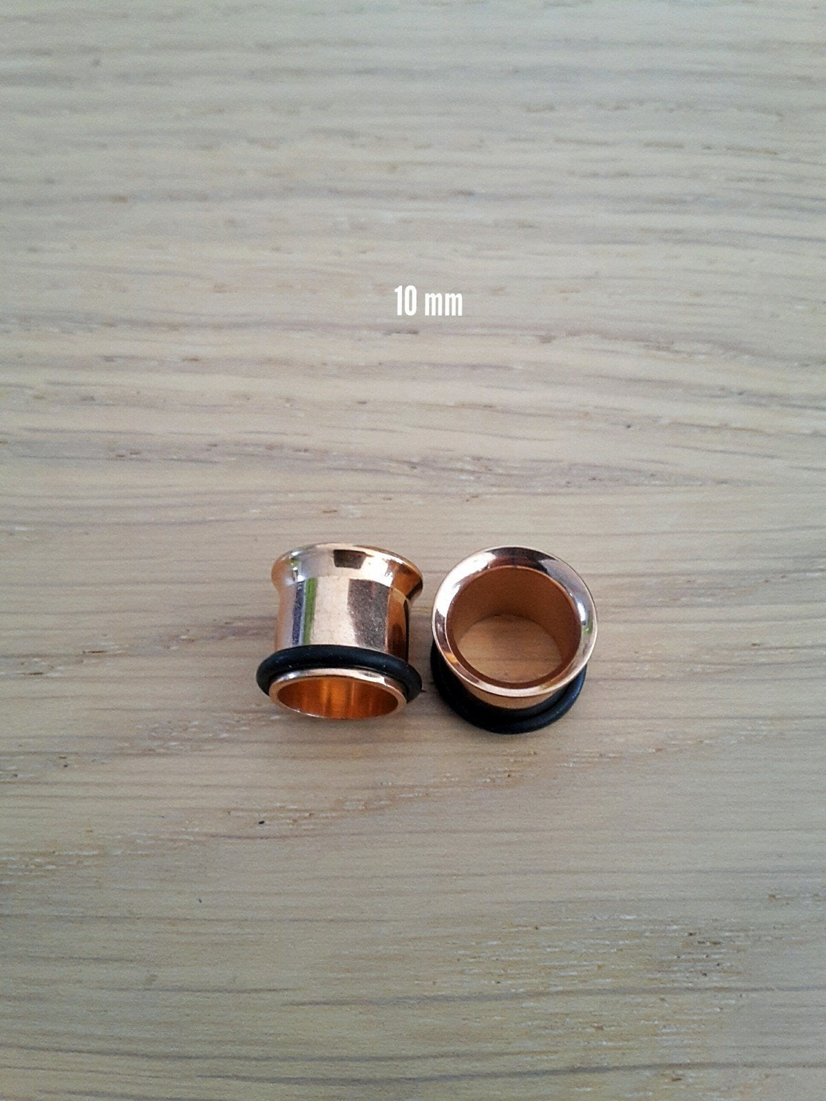 Nieuwe tunnels, pluggen. Staal. Rosé goud., Ophalen of Verzenden, Zo goed als nieuw, Staal, Oor- of Traguspiercing