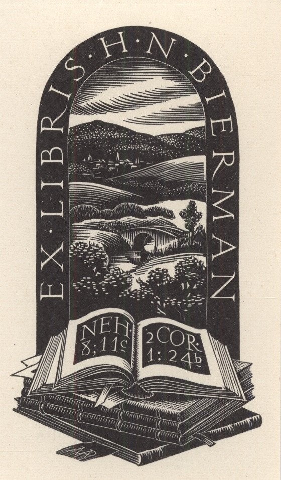 0429 Ex Libris Nederland : Mia Pot-van Regteren Altena, 1951, Antiek en Kunst, Verzenden, Ex libris