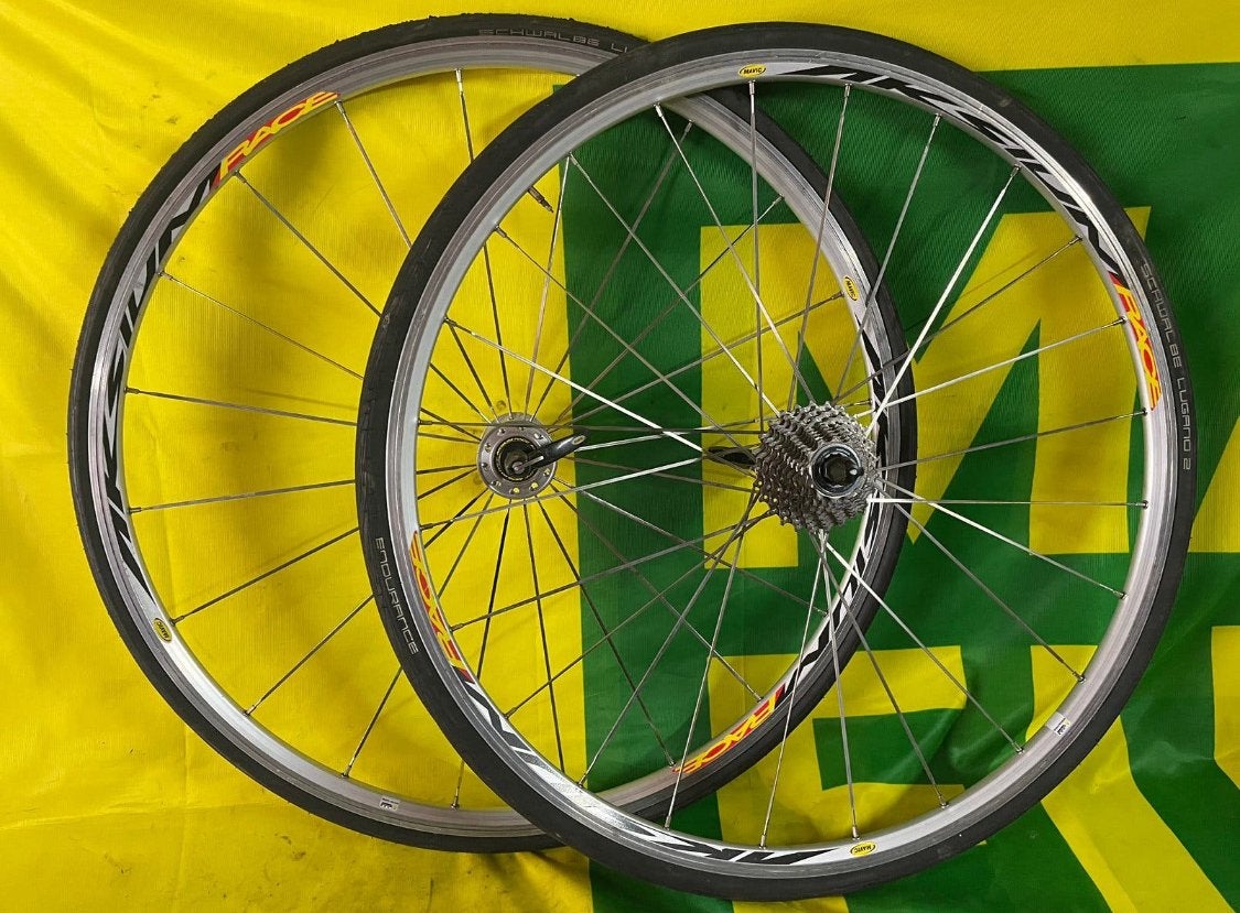 Mavic Ksyrium Race wielen met 10-speed cassette, Fietsen en Brommers, Wiel, Gebruikt, Ophalen of Verzenden, Aluminium
