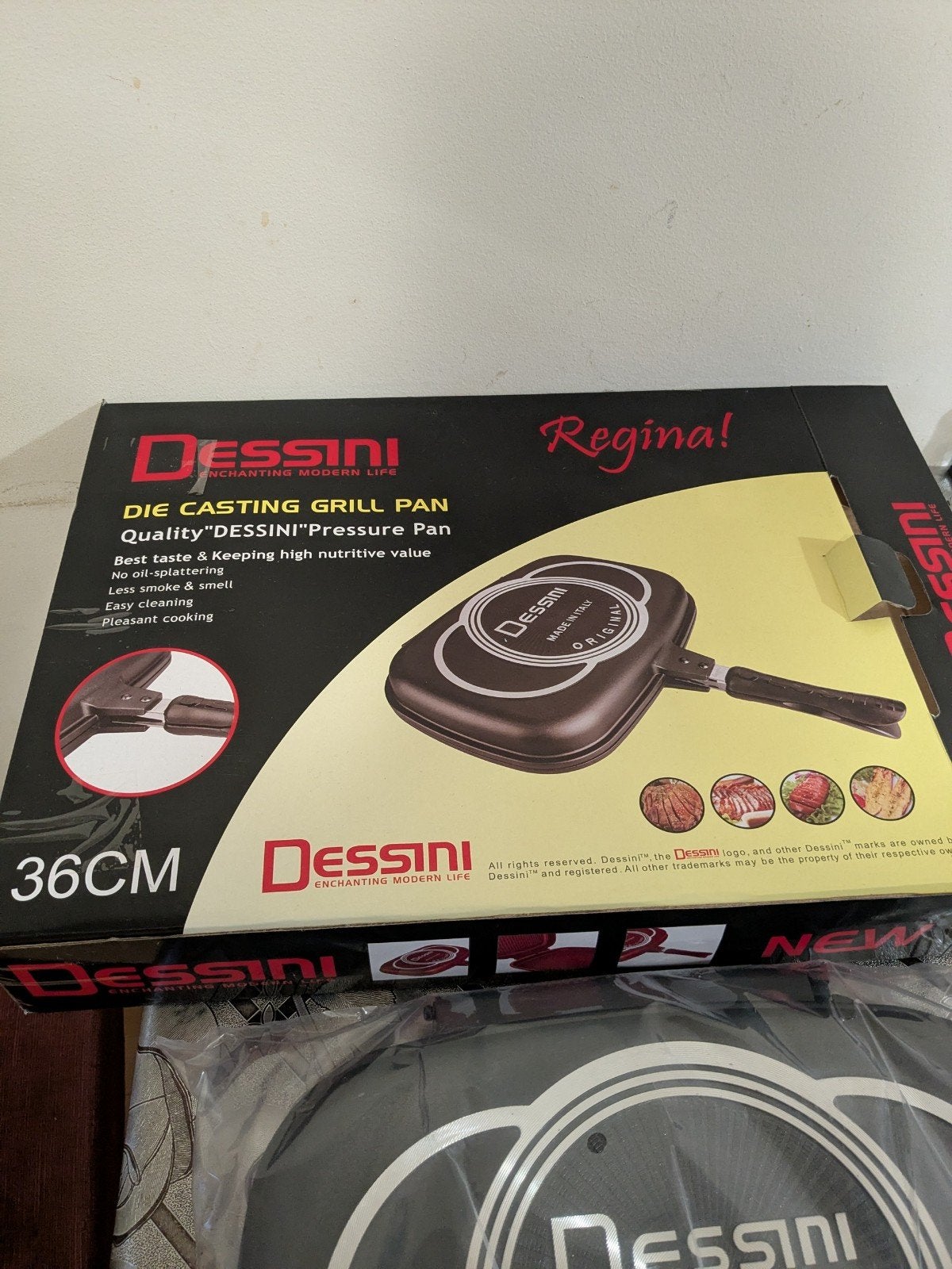 Nieuw Dessini Dubbelzijdige Grillpan 36cm - Antiaanbak, Koekenpan, Antiaanbaklaag, Ophalen of Verzenden, Overige merken