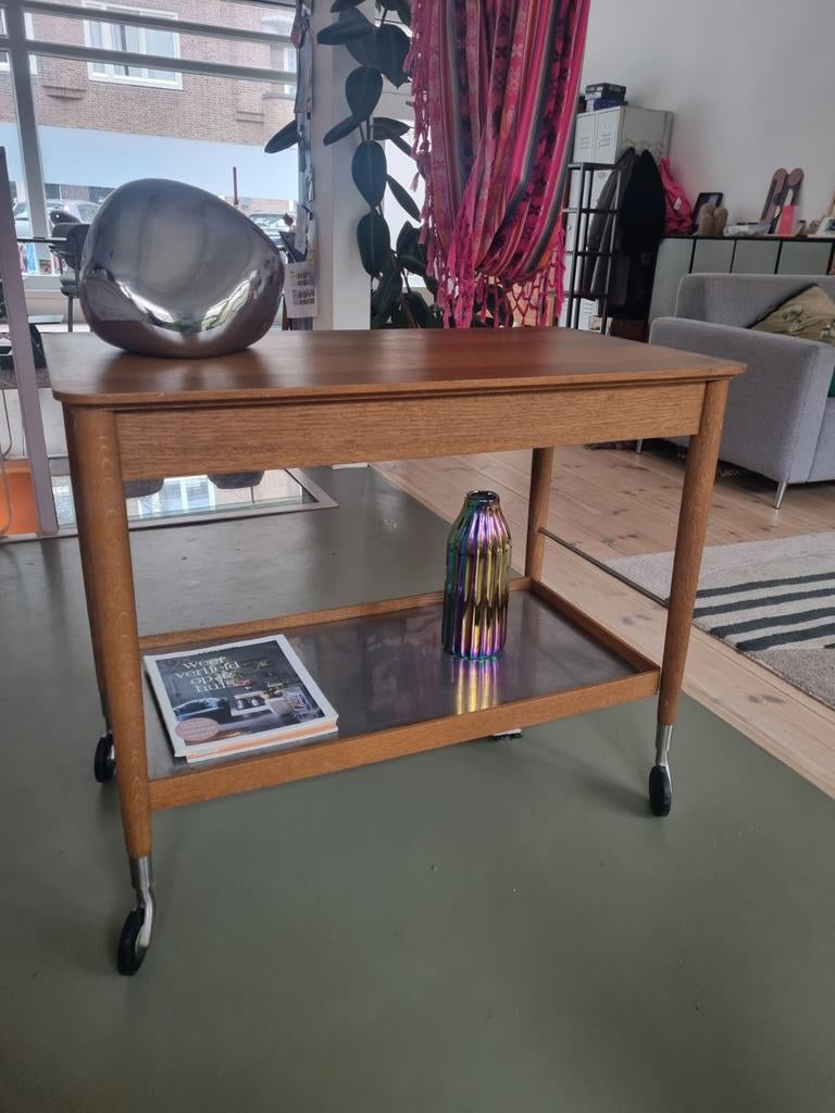 Art deco dranken tafeltje op wieltjes, Antiek en Kunst, Ophalen