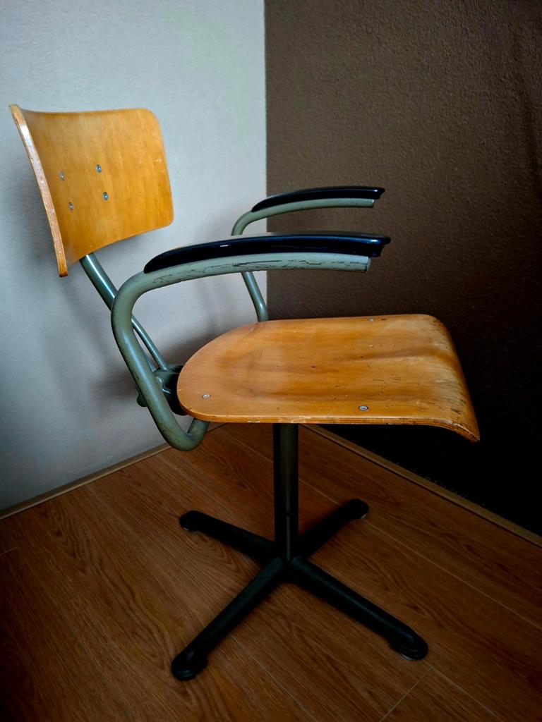 Arend de Cirkel draaibaar bureaustoel vintage, Ophalen, Gebruikt, Groen