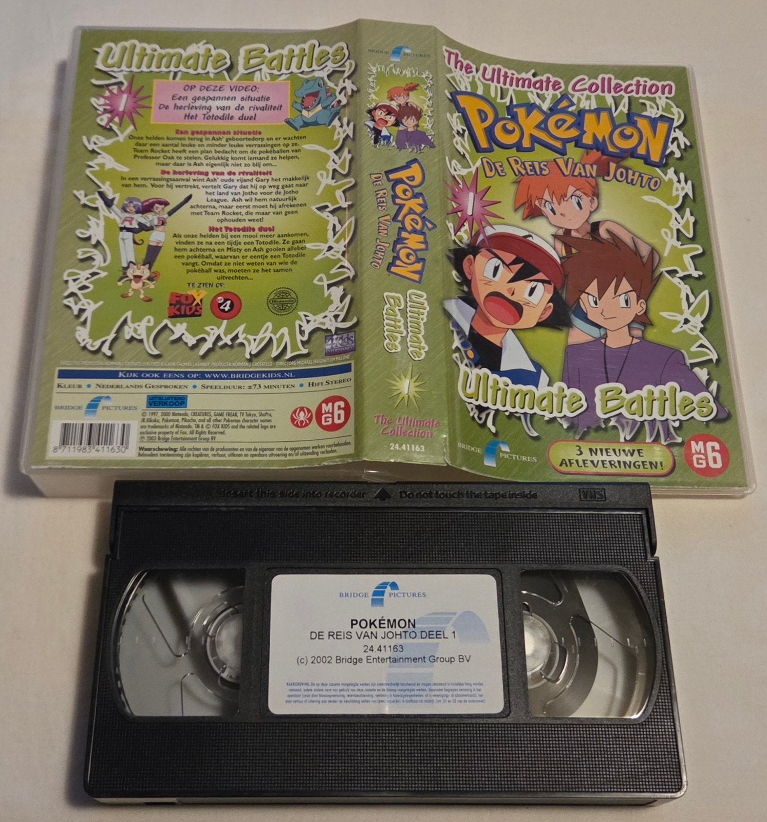 Pokemon The Ultimate Battles 1 VHS Cartoon/Anime, Alle leeftijden, Ophalen of Verzenden, Gebruikt