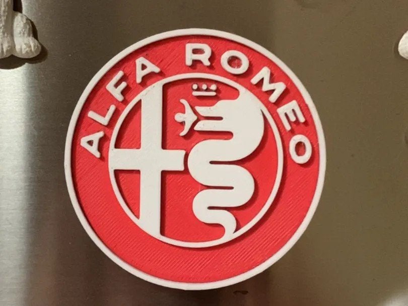 3D Geprint Alfa Romeo Logo - Rood, Ophalen of Verzenden, Nieuw