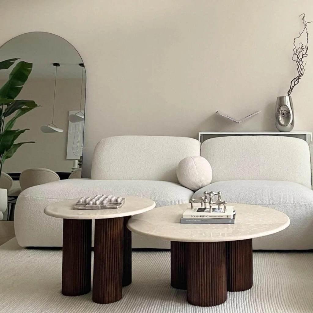 Luxe Eleonora Xavi Salontafel set Set van 2 Tafels, 50 tot 100 cm, Rond, Nieuw, 5 – 50