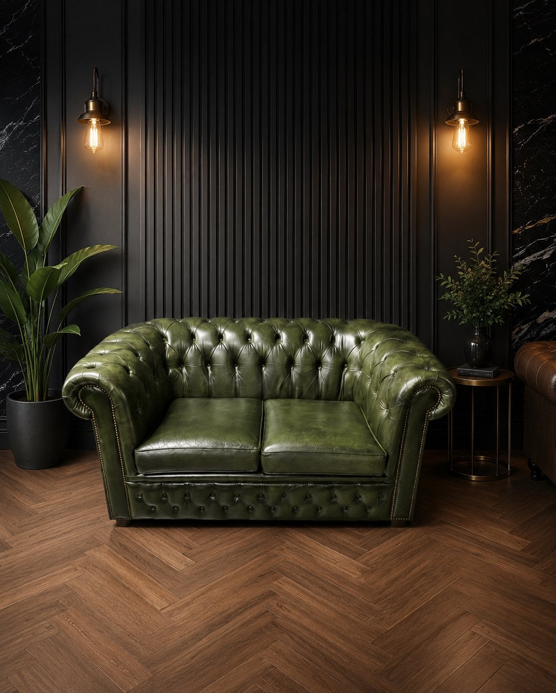Chesterfield Lederen 2 Zits Bank !!!, Huis en Inrichting, Banken | Bankstellen, Ophalen of Verzenden, Zo goed als nieuw, 75 tot 100 cm