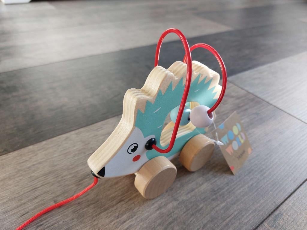 Trekdier egel HOUT NIEUW, Kinderen en Baby's, Speelgoed | Houten speelgoed, Ophalen of Verzenden, Nieuw, Duw- of Trekspeelgoed