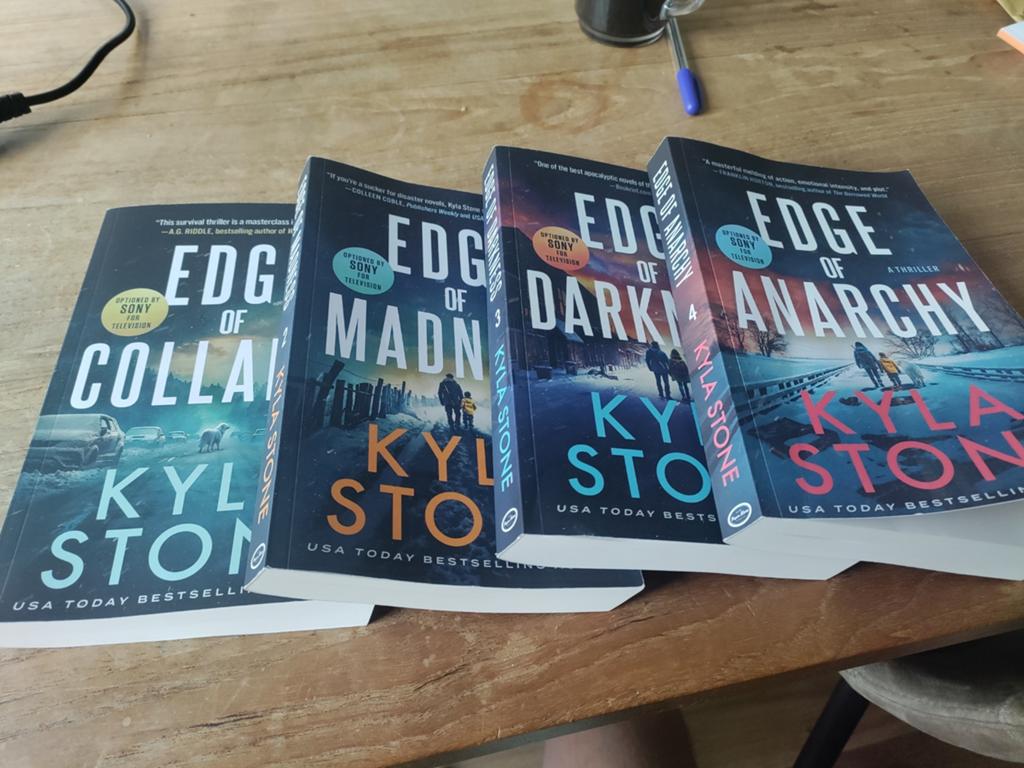 Kyla stone, book 1 , 2, 3 & 4 van de edge of collapse serie, Ophalen of Verzenden, Zo goed als nieuw, Kyla stone