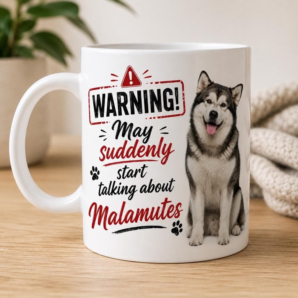 Malamute Warning Mok, Dieren en Toebehoren, Verzenden, Nieuw
