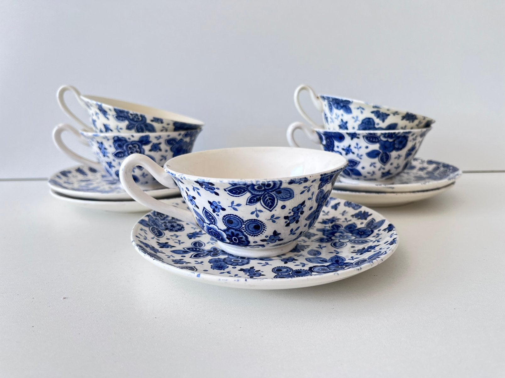 Beatrix servies thee kop en schotels Societe Ceramique, Ophalen of Verzenden