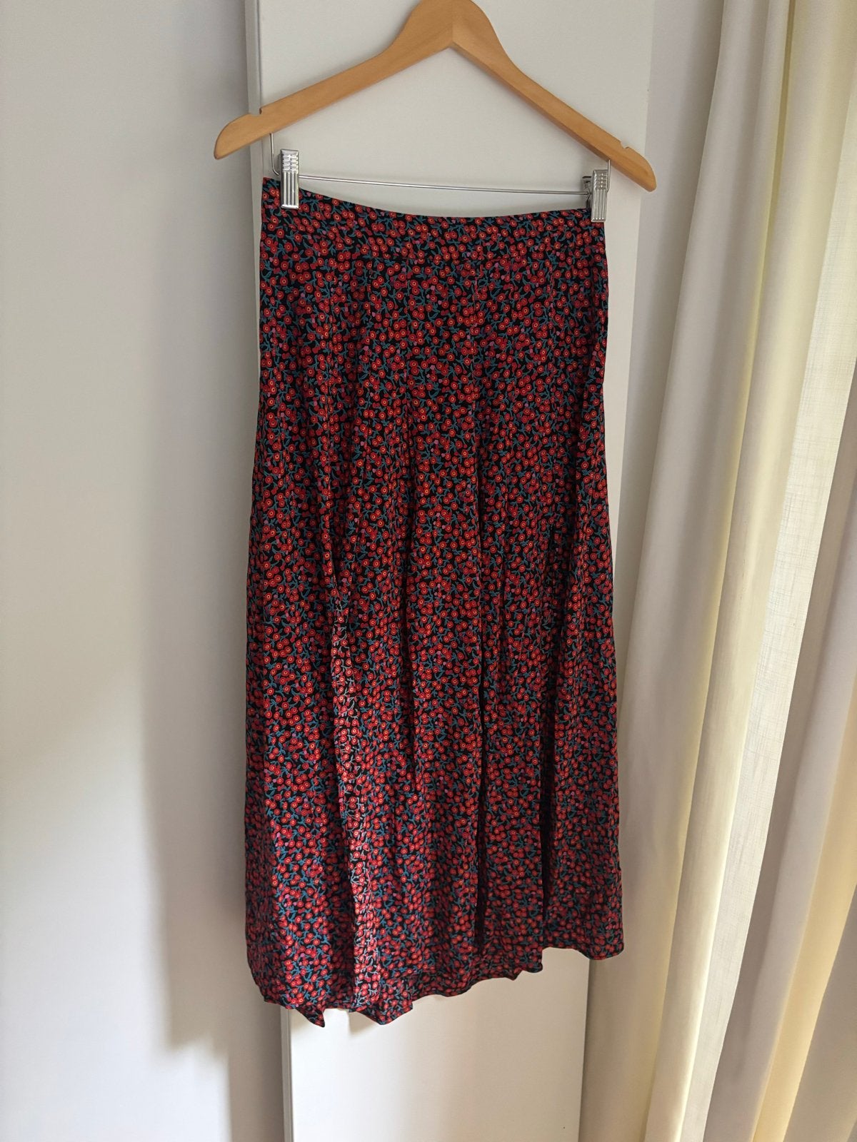Zara bloemenprint midi rok met splitten, maat M, Maat 38/40 (M), Meerkleurig, Nieuw, Ophalen of Verzenden