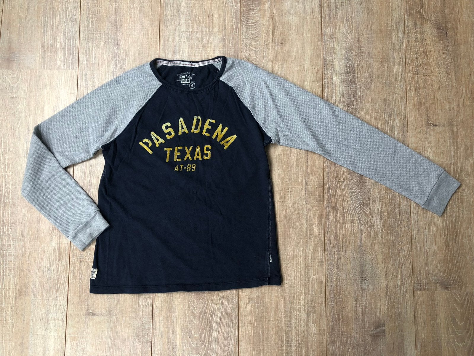 America Today longsleeve shirt lange mouw blauw grijs 146, Ophalen of Verzenden, Gebruikt, Jongen, Shirt of Longsleeve