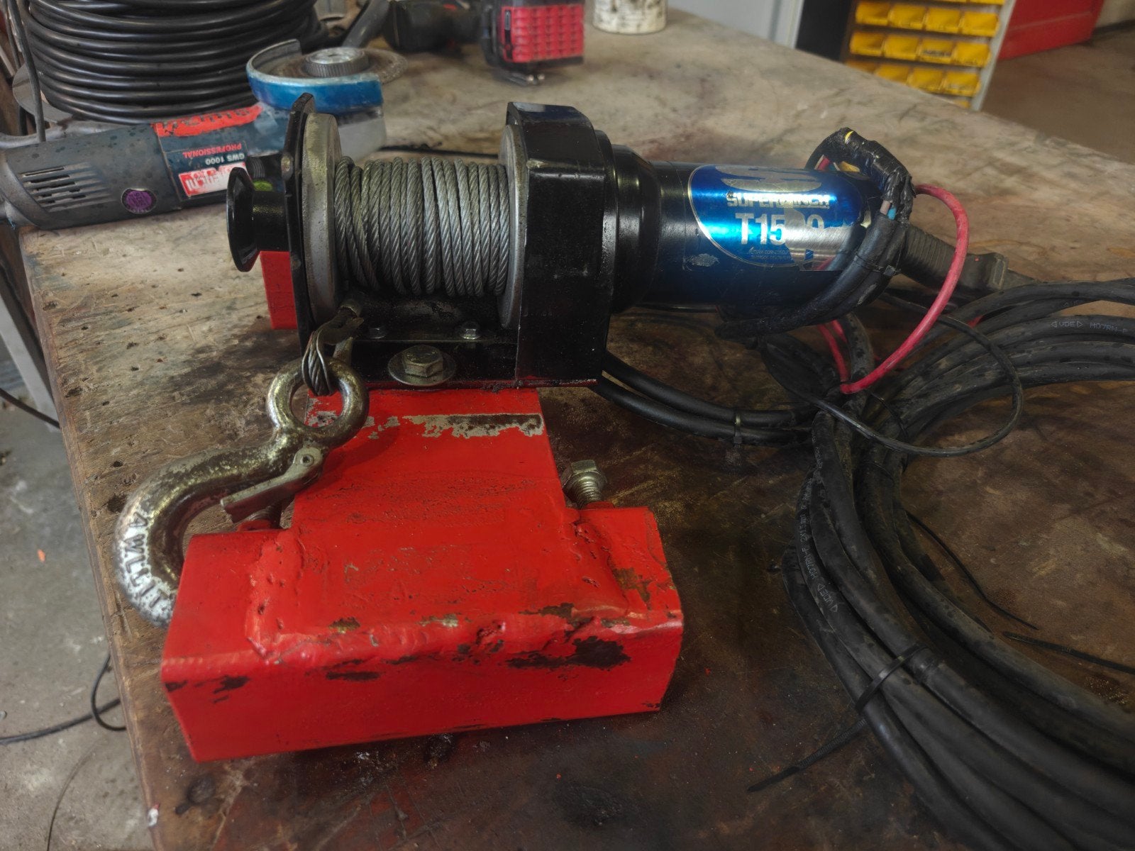 Superwinch T1500 elektrische lier - 680KG capaciteit, Ophalen of Verzenden, Gebruikt, Elektrisch