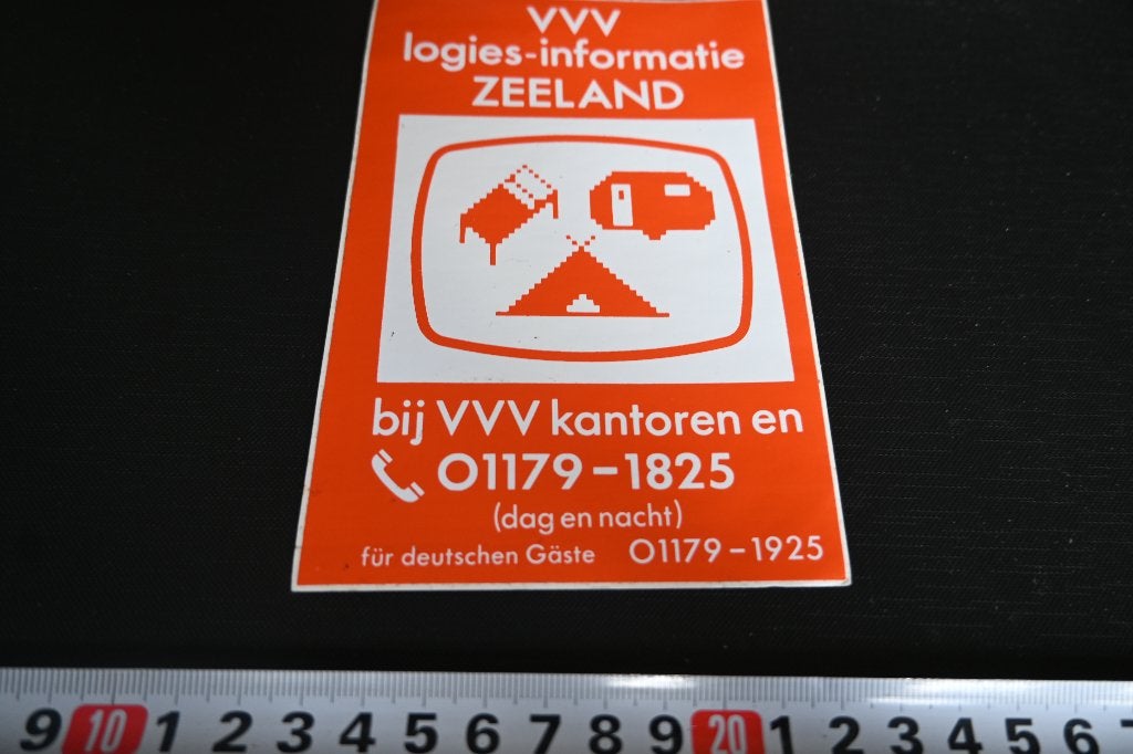 sticker VVV Logies-informatie ZEELAND  01179-1825, Ophalen, Zo goed als nieuw