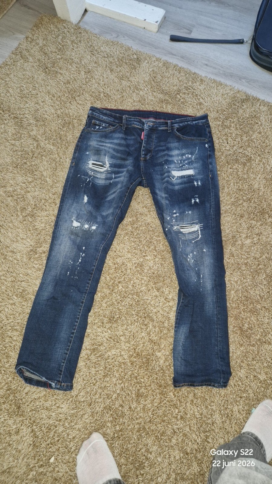 Dsquared2 Slim Fit Jeans - W38/W54 - Gedragen, W36 - W38 (confectie 52/54), Dsquared2, Blauw, Ophalen of Verzenden