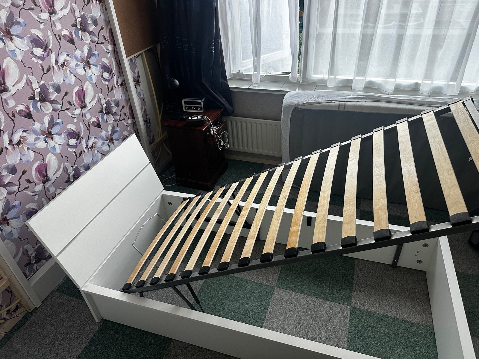 Eenpersoonsbed 90x200 met opbergruimte, Ophalen, Gebruikt, 90 cm, Eenpersoons