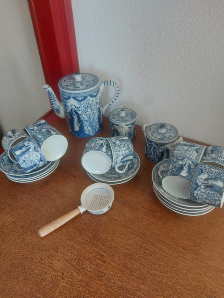 Oud thee- of koffiestel., Ophalen of Verzenden