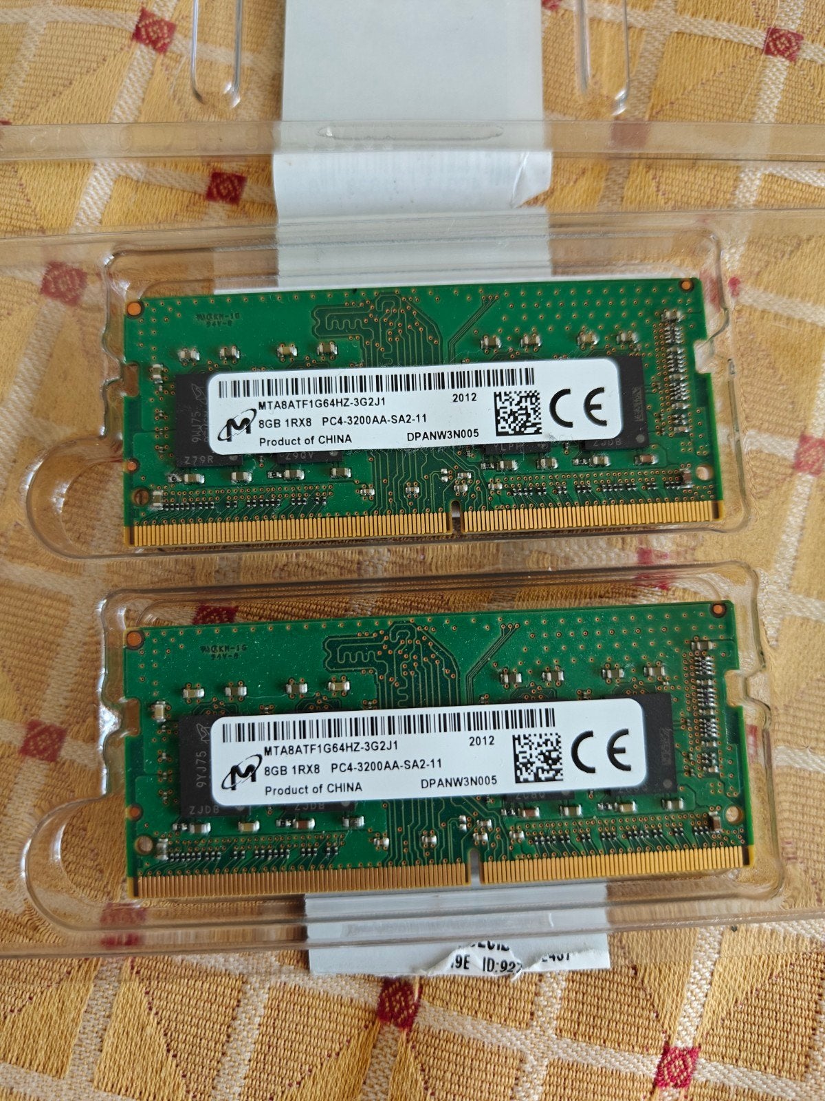 2x 8GB DDR4 RAM PC4-3200AA Laptop Geheugen, Computers en Software, RAM geheugen, Gebruikt, DDR4, Ophalen of Verzenden, Laptop