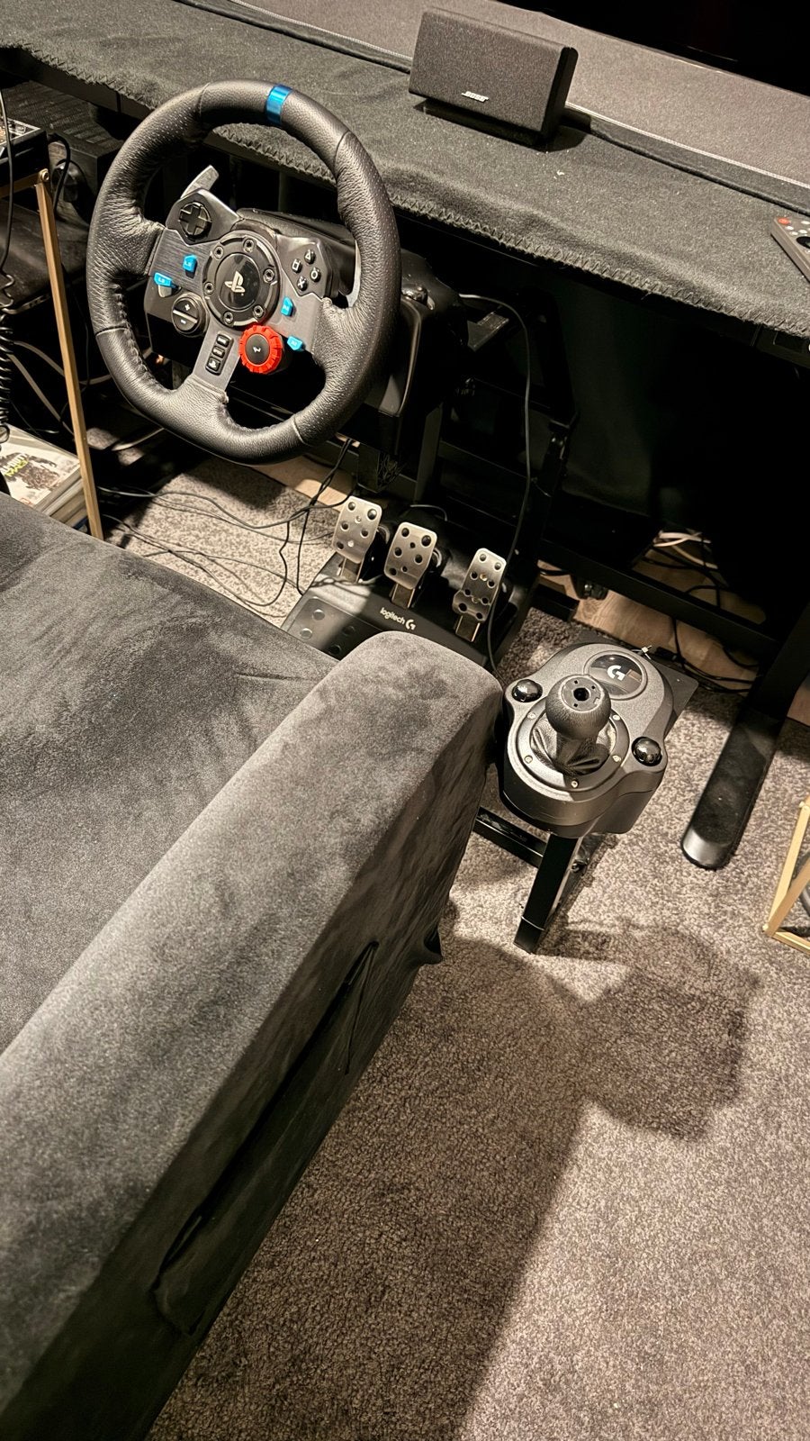 Logitech G29 racestuur met schakelpook en frame, Ophalen of Verzenden, Gebruikt, Stuur of Pedalen, PlayStation 4