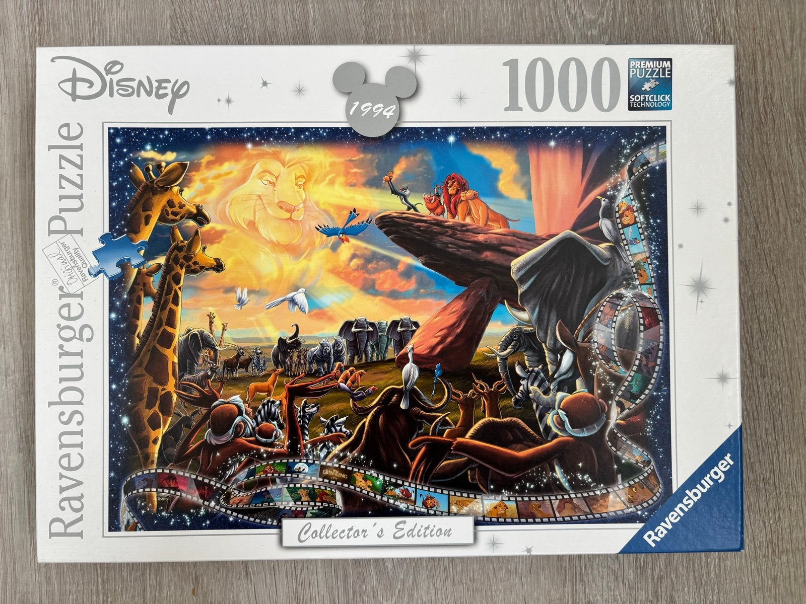 Disney Leeuwenkoning Ravensburger Legpuzzel 1000 stukjes, Ophalen of Verzenden, 500 t/m 1500 stukjes, Gebruikt, Legpuzzel