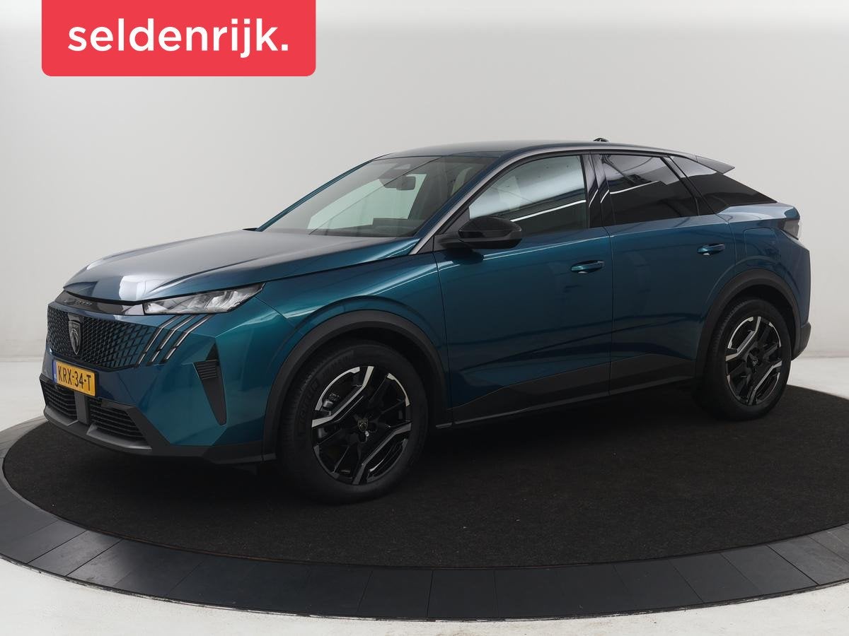 Peugeot e-3008 Allure 73 kWh | SOH 96,7% | Half leder | Adap, Auto's, 213 pk, Blauw, Leder en Stof, 36 min