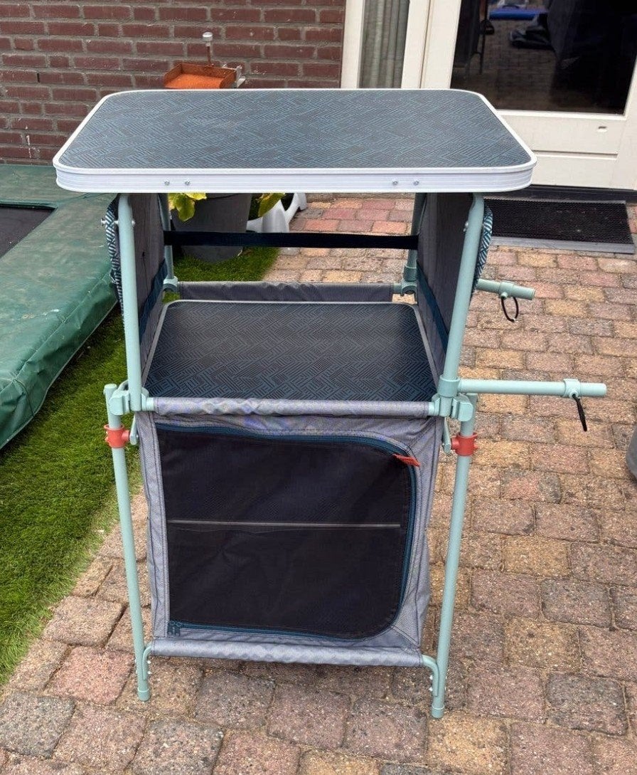 Decathlon Quechua Camping Opbergkast / Keukenkast, Caravans en Kamperen, Ophalen, Gebruikt