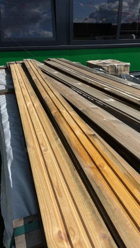 UITVERKOOP! Gevelbekleding 0.42 per plank, Ophalen, Minder dan 25 mm, Grenen, Nieuw