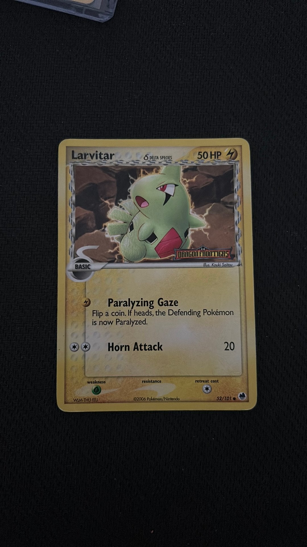 Larvitar | Ex Dragon frontiers | Stamped Holo, Ophalen of Verzenden, Zo goed als nieuw