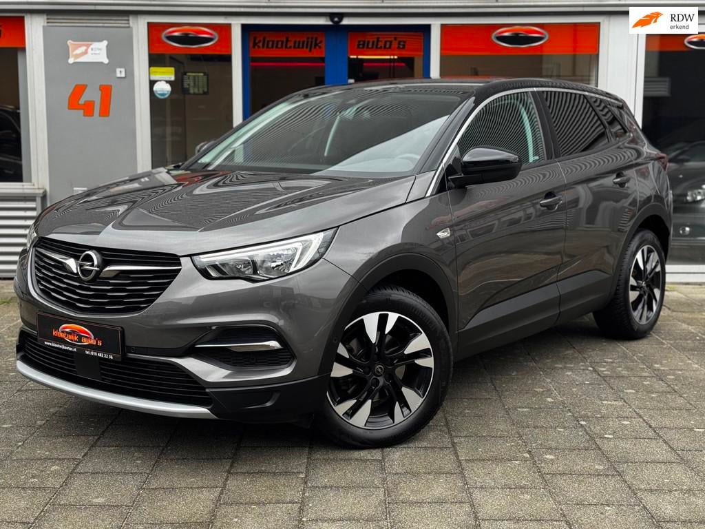 Opel Grandland X 1.2 Turbo Ultimate Elec.Achterklep CarPlay, Gebruikt, 1199 cc, Leder en Stof, Bluetooth