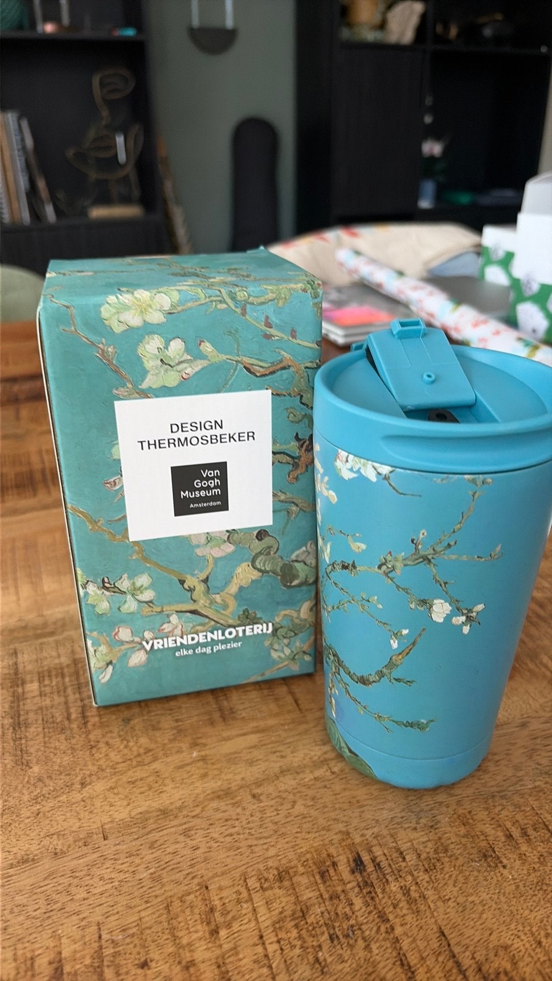 Thermosbeker van gogh design, Huis en Inrichting, Ophalen, Thermoskan, Overige merken, Nieuw