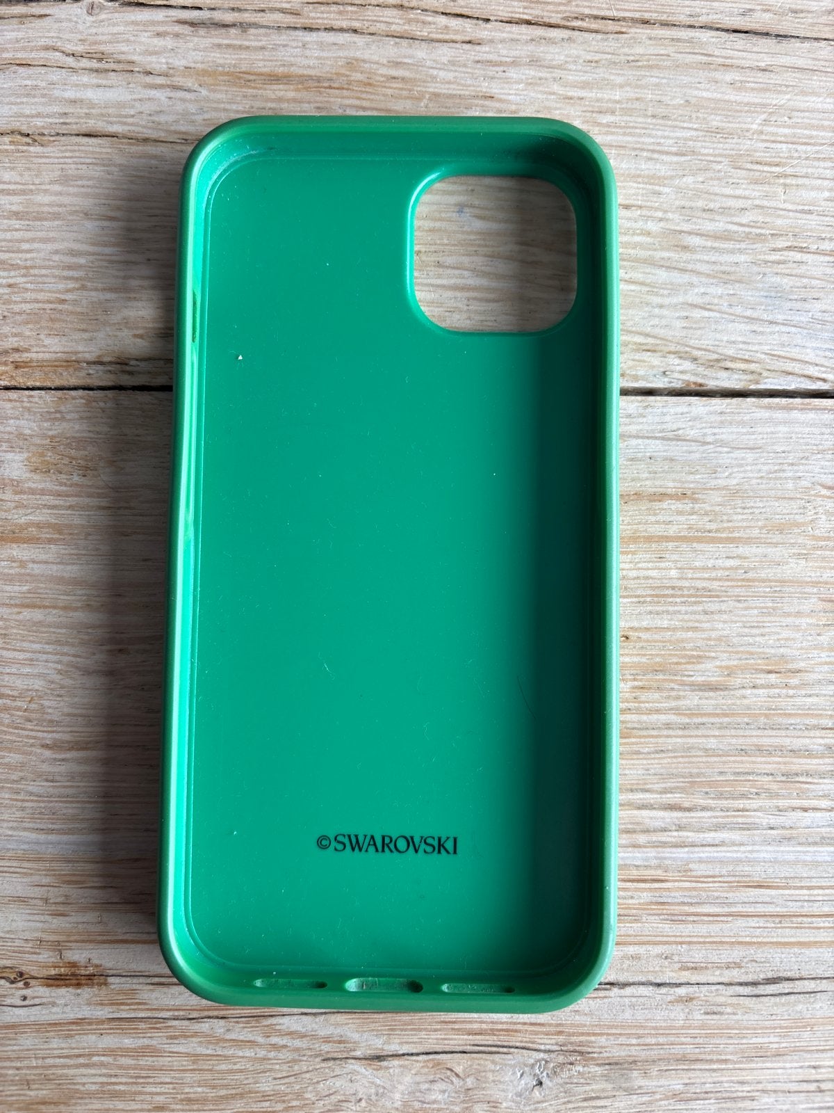 Swarovski iPhone 13 Hoesje - Groen met Kristallen, Kunststof, IPhone 13, Overige merken, Hoesje of Tasje