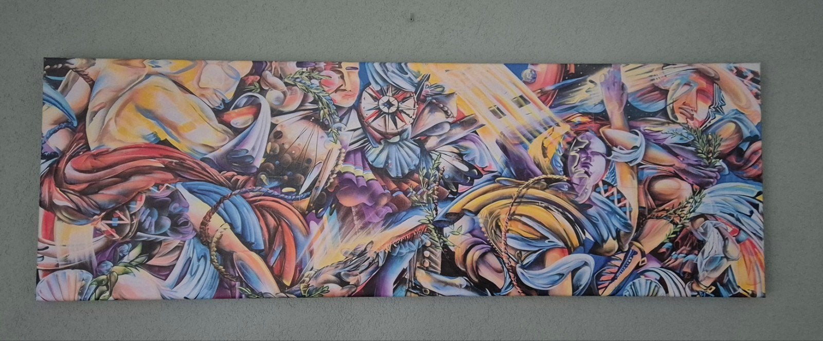 Prachtig Fleurig Canvasdoek - Nieuw in Doos, Nieuw, Ophalen of Verzenden, Print, 100 tot 125 cm