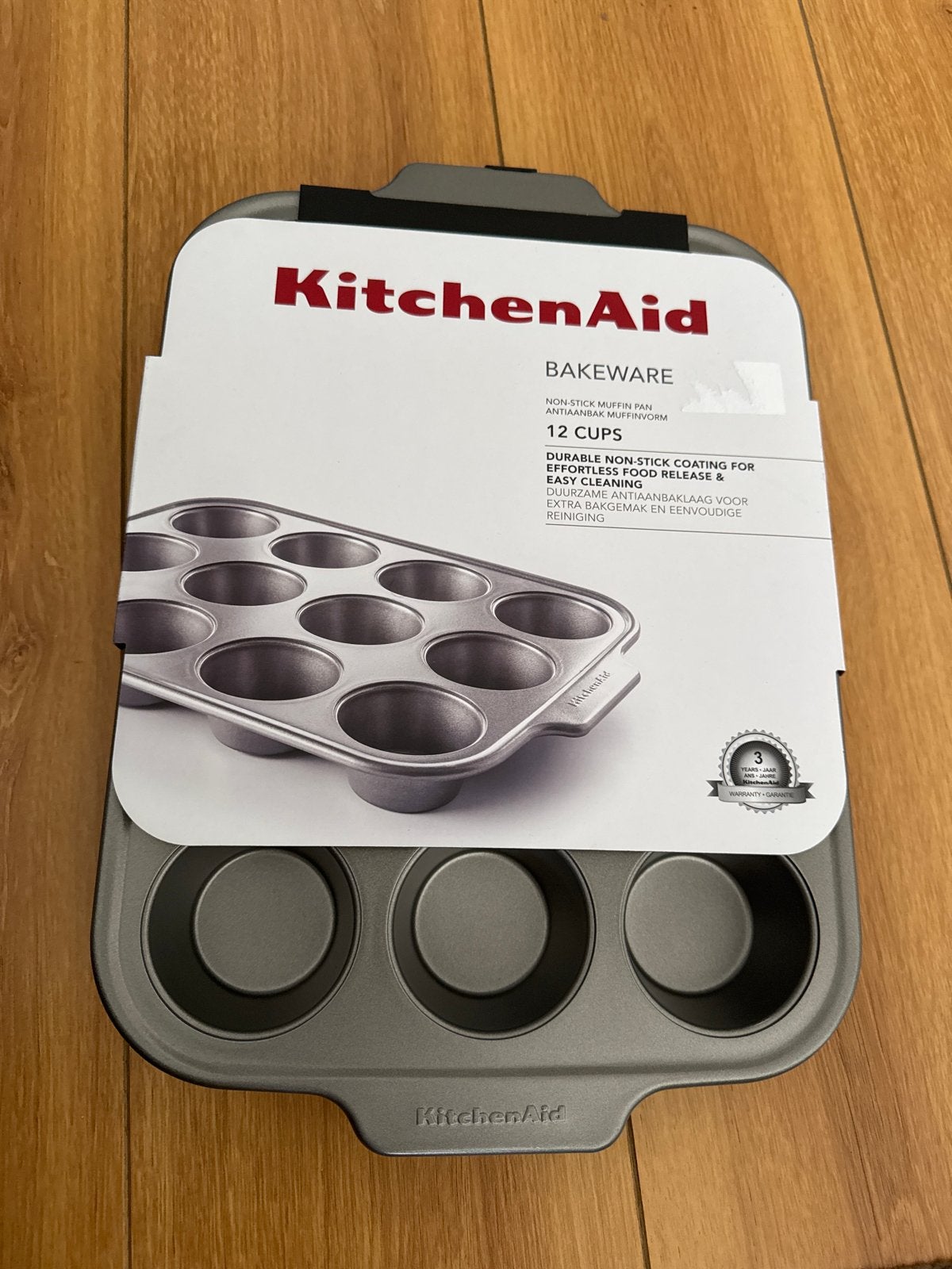 KitchenAid Antiaanbak Muffinvorm - 12 Cups, Overige typen, Nieuw, Ophalen of Verzenden, Metaal