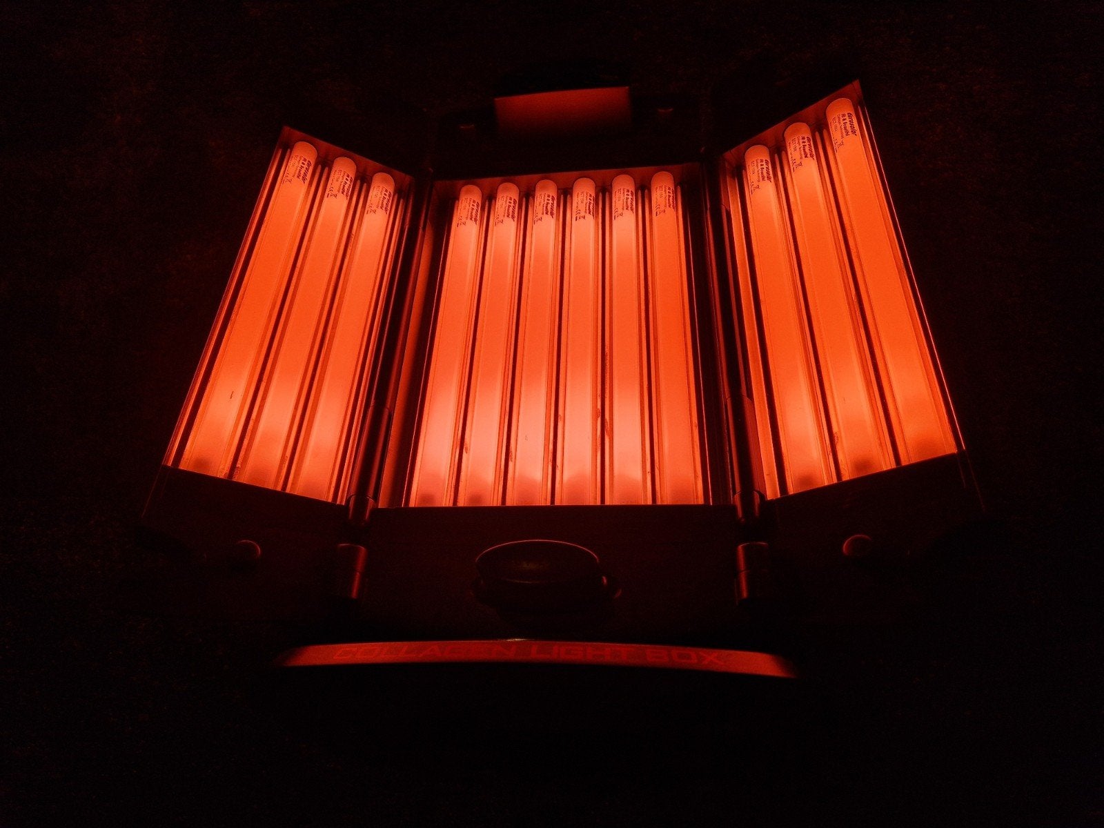 Infrarood, dus geen zonnebanklampen!  Kost nieuw 449!!, Ophalen of Verzenden, Gebruikt, Gezichtsbruiner, 10 tot 15 lampen